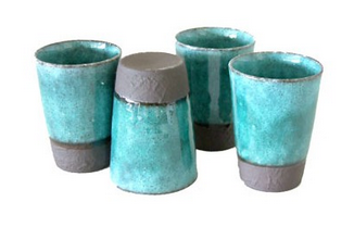 Mini Teetassen 4er-Set Turquoises 